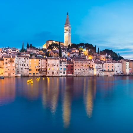 Rovinj city in Croatiaの写真素材