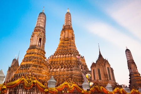 Wat Arun Temple in Bangkok, Thailand, south east Asia.の写真素材
