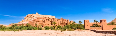 Ait Benhaddou,fortified city, kasbah or ksar, along the former caravan route between Sahara and Marrakech in present day Morocco. It is situated in Souss Massa Draa on a hill along the Ounila River.のeditorial素材