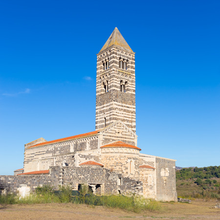 Santa Trinita di Saccargia, beautiful Romanesque church in northern Sardinia Sassari Province. Itay.の写真素材