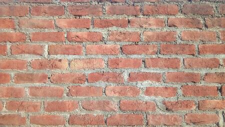 Brick Wall Red Natural Texture Stock Photo