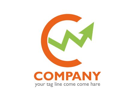 C letter logo design for accounting company Finance Logo Design Vector Illustrationの写真素材