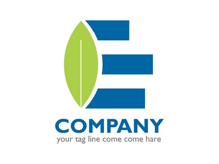 E letter logo design for accounting company Finance Logo Design Vector Illustrationの写真素材