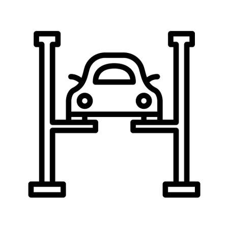 Car repair lift stand icon. Vector icon for web design isolated on white background.のイラスト素材