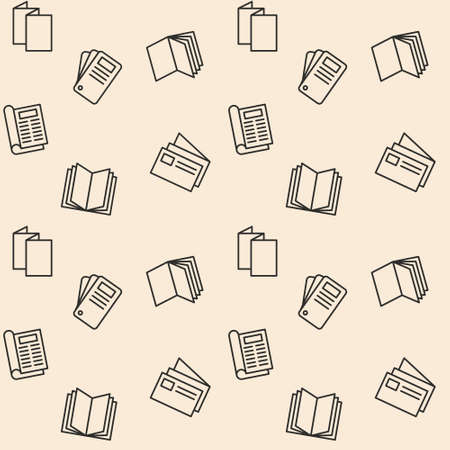 Seamless pattern of brochure, booklet, flyer, leaflet, catalog. For the design of books, stickers, packaging covers, and textile prints.のイラスト素材