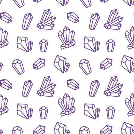 Seamless pattern with vector crystals or gems, jewelry, for the design of textiles, wrapping paper.のイラスト素材