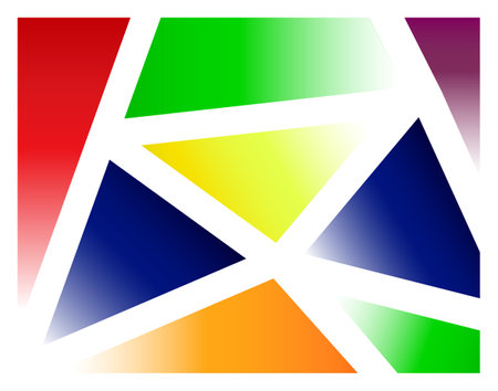 Abstract graphic elements. Colored shapes and lines. Simple flat vector illustration for web site or mobile app.のイラスト素材