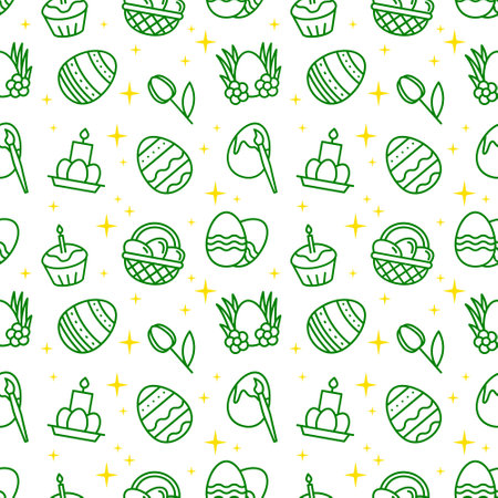 Easter seamless vector pattern. For fabric, paper, wrap, textile, poster, scrapbooking, wallpaper or background, for web site or mobile appのイラスト素材