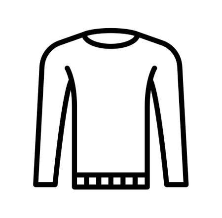 Clothing flat line icon. Outline sign for mobile concept and web design, store.のイラスト素材