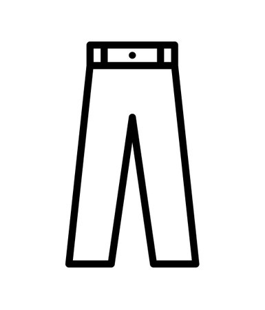 Clothing flat line icon. Outline sign for mobile concept and web design, store.のイラスト素材