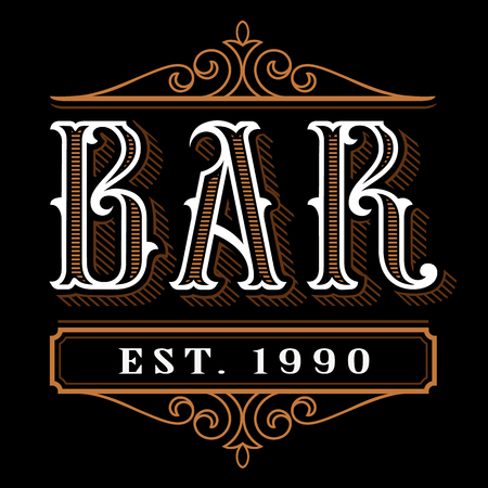 Bar logo design.のイラスト素材