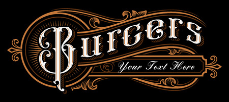 Burgers Lettering design.のイラスト素材