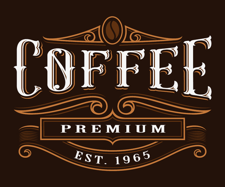 Coffe vintage label.のイラスト素材