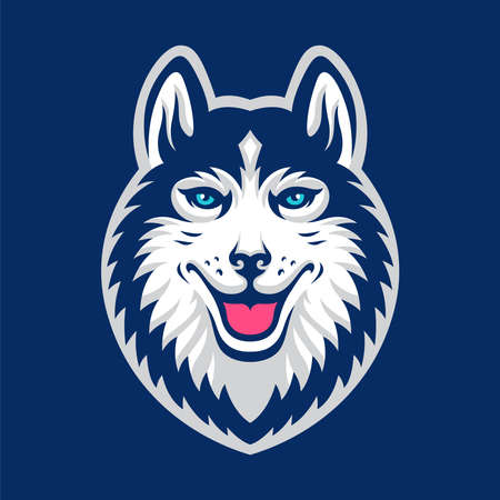 Husky Vector Mascot, this design can be used as an emblemのイラスト素材
