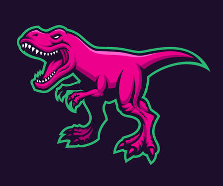 T-rex Vector Mascot, this design can be used as an emblemのイラスト素材