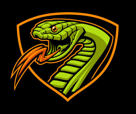 Vector Snake Mascot, this design can be used as a sports emblemのイラスト素材
