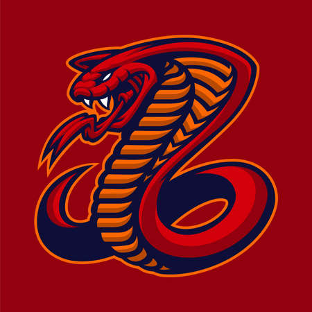Cobra Vector Mascot design can be used as a sports emblemのイラスト素材