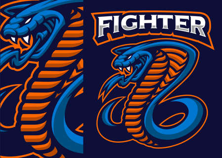 Cobra Mascot Badge, sports emblemのイラスト素材