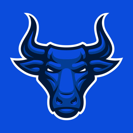 bull vector mascot. sports emblemのイラスト素材