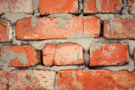 brick masonry with cementの写真素材