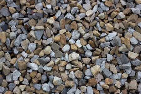 Texture of rubble close-up. Large crushed stoneの写真素材