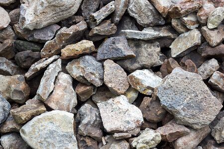 texture of cobblestone. Large stone. Mound of cobblestone.の写真素材