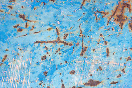 Rusty Colored Metal Texture. The Old Iron Surface Is Worn. Cracked Paintの写真素材