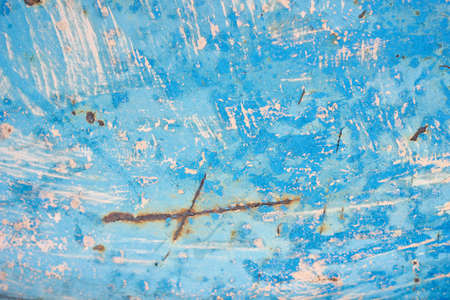 Rusty Colored Metal Texture. The Old Iron Surface Is Worn. Cracked Paintの写真素材