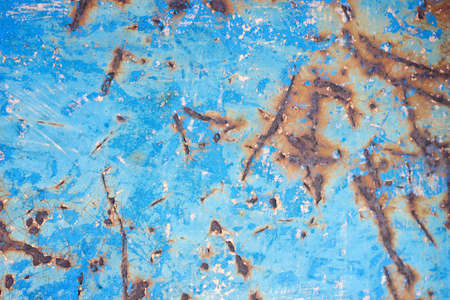 Rusty Colored Metal Texture. The Old Iron Surface Is Worn. Cracked Paintの写真素材