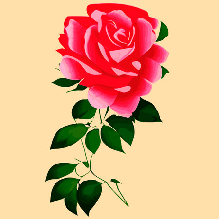 Decorative vintage rose and bud. Vector set of blooming flowers for your design. Decoration for wedding invitationsのイラスト素材