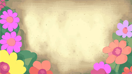 Print Horizontal spring background with colored hyacinths isolated on pastel yellow background, copy space, space for textのイラスト素材