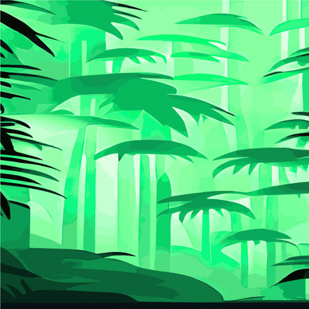 Print Tropical card with lush palm foliage. Oasis landscape. Hand drawn vector illustration .vector Tropical typographyのイラスト素材