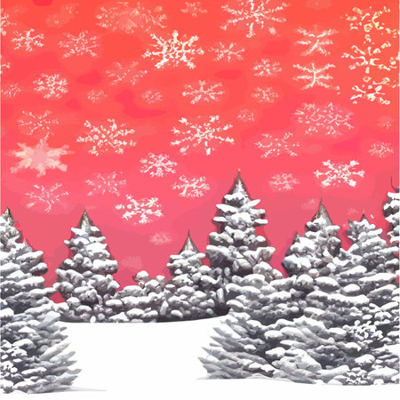 Web Vector illustration winter forest with snow fog, suitable Christmas greeting. Winter landscape vector. landscapeのイラスト素材