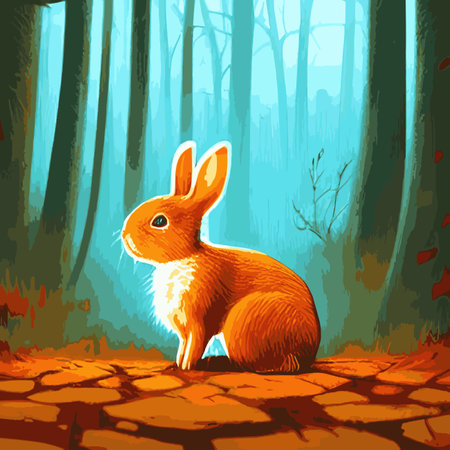 Print Scandinavian style design element for nursery. Cute rabbit portrait. scandinavian happy rabbit vector illustrationのイラスト素材