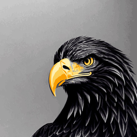 Portrait of a bald eagle. Vector illustration of an American bald eagle in flight .US Symbols...