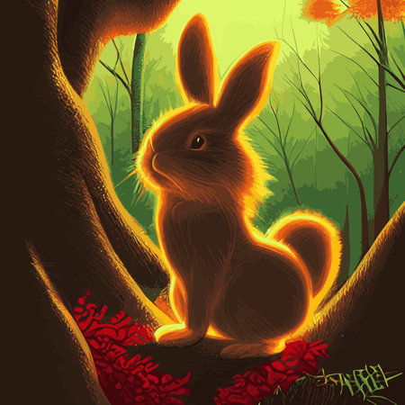 Print Scandinavian style design element for nursery. Cute rabbit portrait. scandinavian happy rabbit vector illustrationのイラスト素材