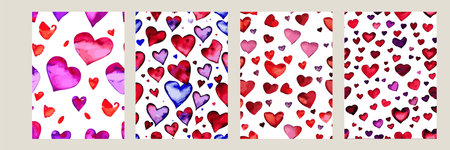 Heart pattern, vector seamless background. Can be used for wedding invitation, card for Valentines...