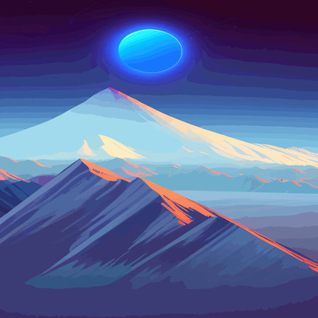 brightly colored mountain ranges. Beautiful landscape,のイラスト素材