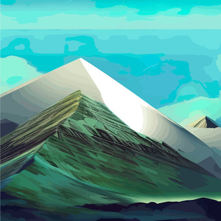 brightly colored mountain ranges. Beautiful landscape,のイラスト素材