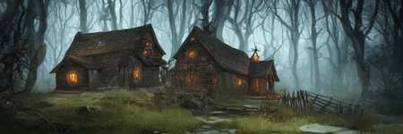 Mountain spring landscape, mountains with snowy peaks lilac flower bushes, Cartoon flat springlnature, green grasslandのイラスト素材