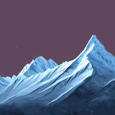 Realistic illustration mountain landscape with a hill forest with coniferous treesのイラスト素材