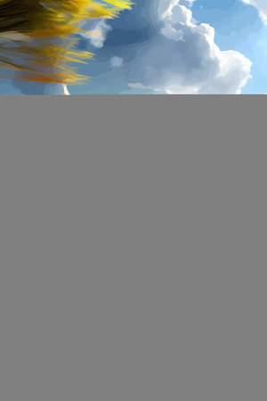 Flat natural view of green plants, flowers and mountains. spring landscape. spring landscape in green field colorfulのイラスト素材