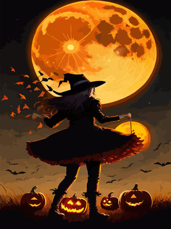 halloween scene horror background with creepy pumpkins spooky halloweenのイラスト素材