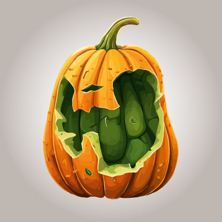halloween autumn orange pumpkins in cartoon style. Design element for Halloweenのイラスト素材