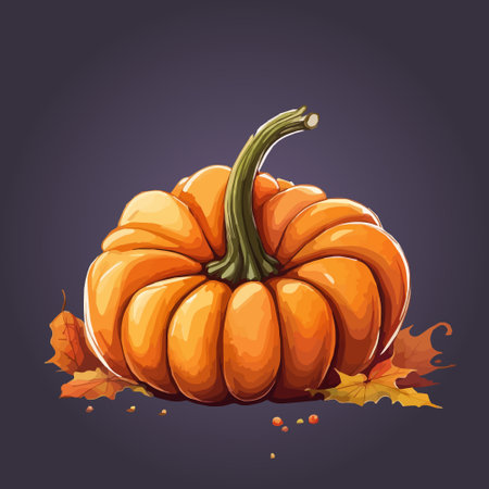 halloween autumn orange pumpkins in cartoon style. Design element for Halloweenのイラスト素材