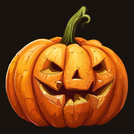 halloween autumn orange pumpkins in cartoon style. Design element for Halloweenのイラスト素材