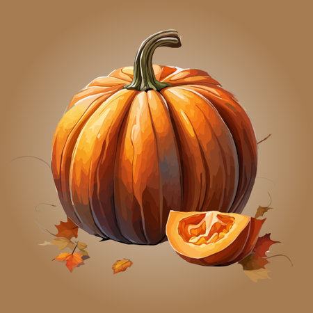 halloween autumn orange pumpkins in cartoon style. Design element for Halloweenのイラスト素材