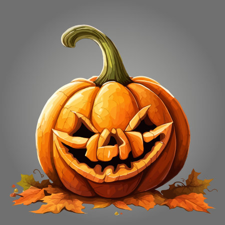 halloween autumn orange pumpkins in cartoon style. Design element for Halloweenのイラスト素材