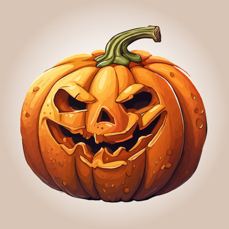halloween autumn orange pumpkins in cartoon style. Design element for Halloweenのイラスト素材
