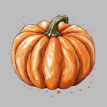 halloween autumn orange pumpkins in cartoon style. Design element for Halloweenのイラスト素材